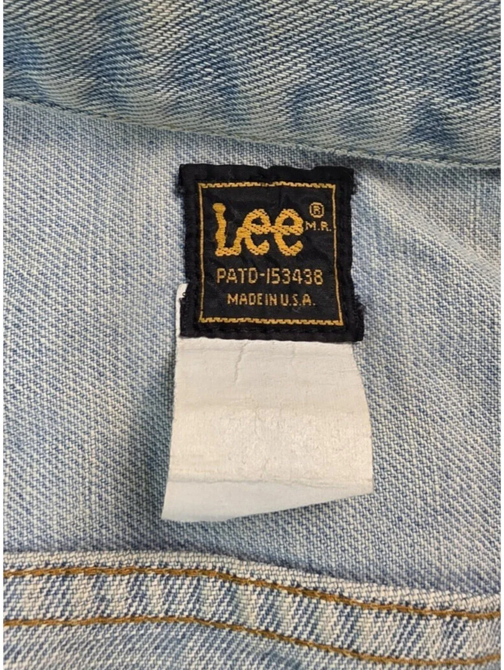 Lee 220J Vintage 70s 80s Blue Denim Jacket Mens Size Medium M